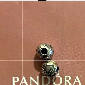 Earth Globe Clip Charm fits Pandora Moments